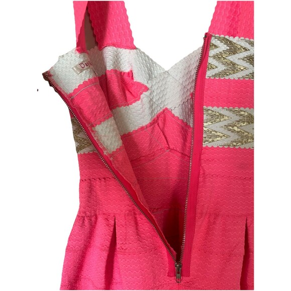 Day & Night Neon Pink Ballerina Stretch Band Dress, Knee Length,‎ Slimming, SZ S - Picture 6 of 7